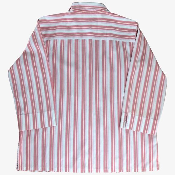 Liz Claiborne Shirt Large Lizsport Non-Iron Striped Long Sleeve Button Up - Picture 4 of 11